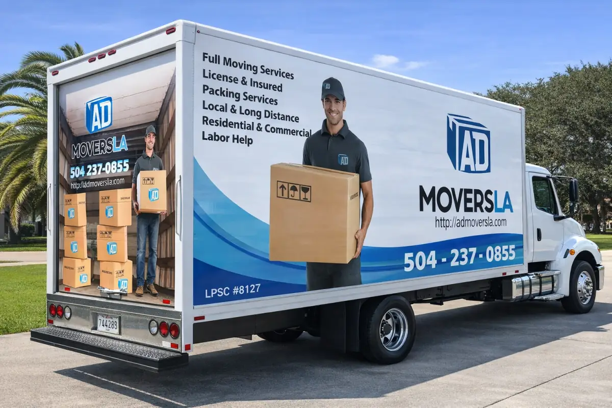 AD Movers truck in Walker